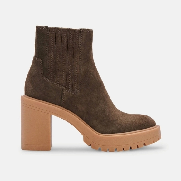 Dolce vita, Caster H20 Booties Suede, Olive, Size‎ 7 - Picture 1 of 10